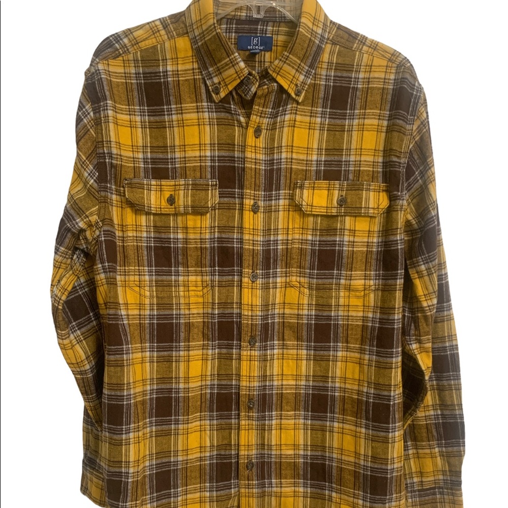 George Long Sleeve Plaid Flannel (M)
